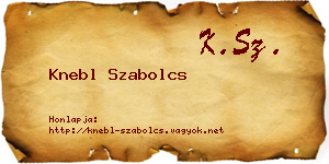 Knebl Szabolcs névjegykártya